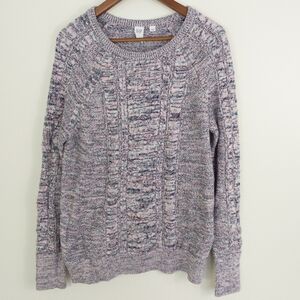 Gap Marled Cable Crew Neck Sweater Size XL